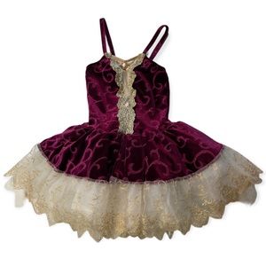 Revolution Dancewear Costume RC16875 MC Medium Child Burgundy Dress Up